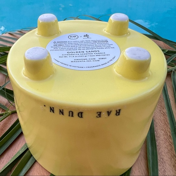 ❌SOLD❌ Rae Dunn NWT SUNSHINE Golden Sands Citronella Outdoor Candle Yellow11.4oz - Picture 9 of 10